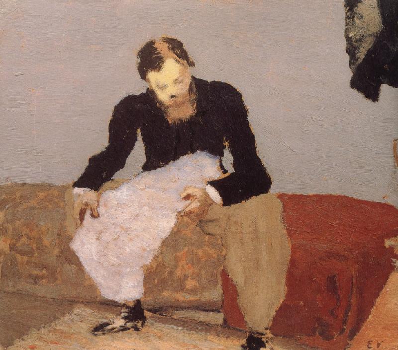 Edouard Vuillard Reading newspapers Russell